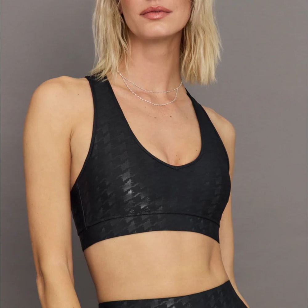 CARBON38 Action Bra 2.0 in‎ Houndstooth Takara Shine xs black womens